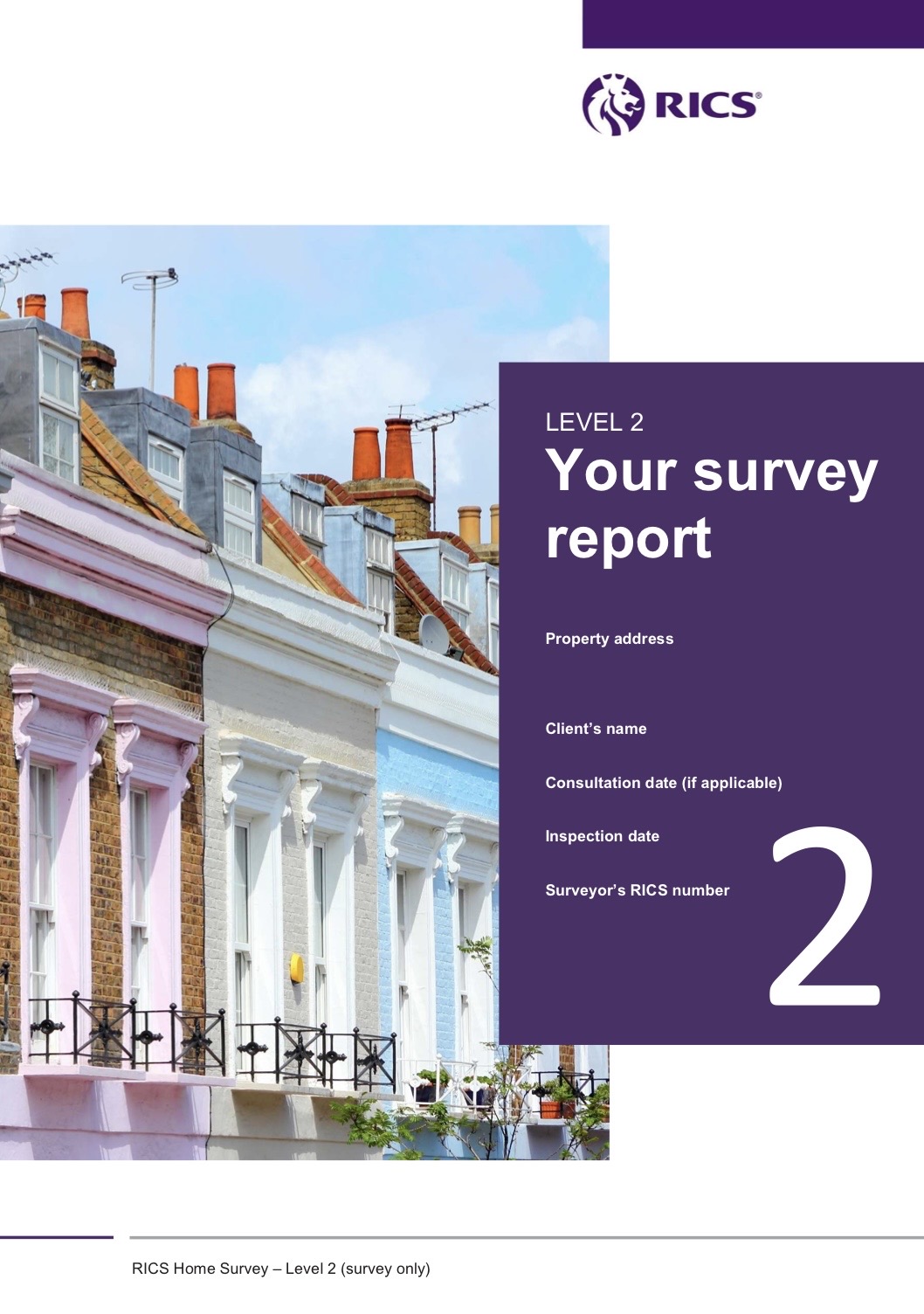 RICS Level 2 home survey report cover