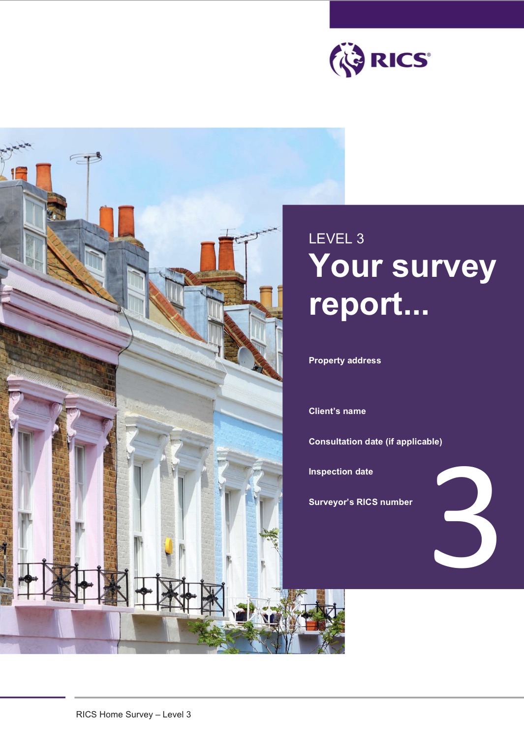 RICS Level 3 building survey report cover